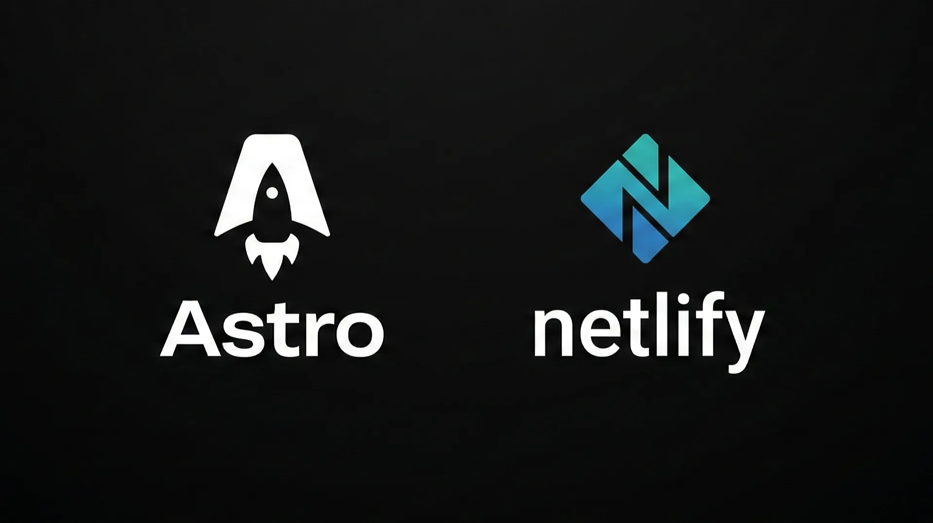 Logos de Astro y Netlify
